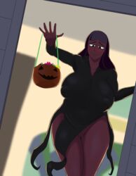 1girls big_nipples black_hair blush blushing bottomless busty candy cartoon_network cosplay dark-skinned_female despojo female female_only halloween halloween_costume huge_breasts indian mature_female milf nipple_bulge no_bra no_panties one-punch_man priyanka_maheswaran puffy_nipples pussy solo steven_universe straight_hair tatsumaki_(cosplay) venus_body