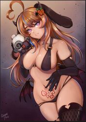 big_breasts breasts bunny_ears bunny_gif huge_breasts indie_virtual_youtuber orange_hair purple_eyes virtual_youtuber