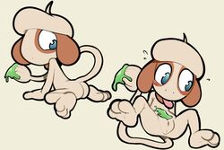 3:2 anthro ass blush bodily_fluids female genitals hi_res itsunknownanon nintendo paint pokémon_(species) pokemon pokemon_(species) pussy smeargle solo spread_legs spreading sweat sweatdrop tongue tongue_out video_games