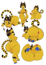 1futa alternate_version_available animal_crossing ankha anus areolae back back_view balls big_ass big_breasts blue_hair bottom_heavy breasts cock-tail collage feline front_view futa_only futa_sans_pussy futanari huge_ass looking_at_viewer looking_back multiple_poses nintendo nipple_piercing nipples nude nude_futanari penis sideboob solo tagme thewilldpink thick_thighs thighs uncut white_background yellow_body