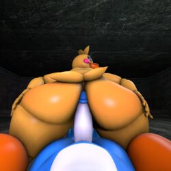 1:1 3d 3d_(artwork) animatronic anonymous_artist anthro anus ass avian beak bib bird blue_body blush breasts bubble_butt butt_grab digital_media_(artwork) duo erection feathers feet female fingers first_person_view five_nights_at_freddy's five_nights_at_freddy's_2 genitals hand_on_butt hot_dogging imminent_sex kneeling lagomorph leporid lying machine male male/female mammal nose_beak nude on_ground open_mouth penis poster rabbit rear_view robot sex source_filmmaker spread_butt spread_legs spreading squeezing_penis toy_bonnie_(fnaf) toy_chica_(fnaf) video_games