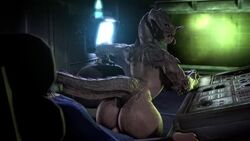 3d animated bethesda_softworks deathclaw fallout fallout_4 female_deathclaw human monster_girl no_sound pervertguy341 riding scalie sex tagme vault_suit video