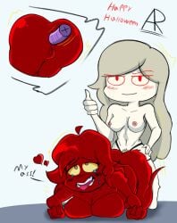 ahe_gao ahegao_face anal anal_sex ar_(artist) ass ass_focus big_breasts breasts dildo dildo_in_ass dominant_female domination fnf_mods friday_night_funkin ghost_girl ghost_girlfriend ghost_girlfriend_(marios_madness) girlfriend_(friday_night_funkin) my_ghost_friend susie_(dsand) yuri