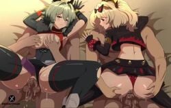 2boys 2girls anal animated big_ass big_breasts big_penis black_panties black_thong blonde_hair burnice_white caesar_king cum cum_inside dildo_in_pussy eyewear_on_head female green_hair group_sex looking_at_viewer mihoyo panties panties_aside parallel_sex red_panties red_thong rubyredva sandtiage shorter_than_10_seconds sound starlieskyeva straight_sex tagme thong thong_aside twintails video zenless_zone_zero