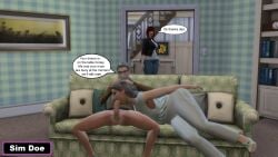 1boy 2girls 3d big_ass big_breasts big_girl big_hips big_penis blowjob brandon_levin(sim_doe) caption comic comic_page english english_text fat fat_female father_and_daughter gilf grandma grandmother granny grey_hair husband_and_wife mabel_levin(sim_doe) massive_penis old old_man original_characters red_hair rough_oral sim_doe sims sims4 sims_4 speech_bubble text the_sims the_sims_4 thick tia_levin(sim_doe)