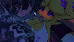 1boy 1girls back_view blush chiku chiku_(cryptia) chiku_(cryptiacurves) cum_in_pussy fazclaire's_nightclub five_nights_at_freddy's fnaf fredina's_nightclub off_camera pounding sex straight vrchat vrchat_avatar vrchat_media vrchat_model