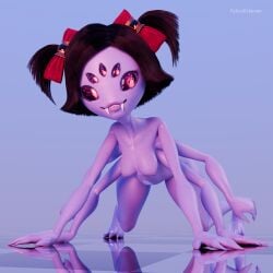 3d_(artwork) anthro arachnid arthropod blender_(disambiguation) cybrokrimson digital_media_(artwork) female hi_res humanoid muffet multi_arm multi_eye multi_limb solo spider undertale undertale_(series)