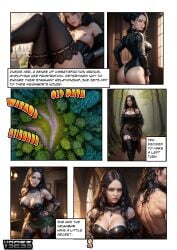 ai_generated black_hair cheating female geralt_of_rivia the_witcher_3:_wild_hunt vs233 yennefer