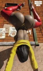 1girls acrobatics female handstand kamala_khan marvel meowmix ms._marvel upside-down