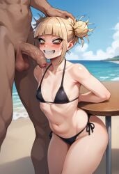 1boy 1girls ai_generated ass balls beach big_ass big_butt big_thighs bikini bikini_bottom bikini_top black_balls black_bikini black_nails black_penis blonde_hair blush breasts cameltoe dark-skinned_male dark_skin day embarrassed embarrassed_female fat_ass female flat_chest foreskin hand_on_head himiko_toga hips holythighships horny horny_female huge_ass huge_balls huge_cock huge_thighs jerking large_ass large_balls large_butt large_penis large_thighs light-skinned_female looking_away massive_ass massive_balls massive_butt massive_penis micro_bikini muscular muscular_male my_hero_academia nervous nervous_smile nervous_sweat nude_beach nude_male ocean outdoors penis_on_face precum public public_humiliation public_use short_hair shy size_difference sky small_breasts smile smiling straight sweat sweatdrop sweating teenage_girl teenager thick_ass thick_butt thick_hips thick_legs thick_penis thick_thighs thin_waist toga_himiko vein veiny_penis water wet wet_body wet_pussy wide_hips yellow_eyes