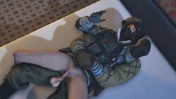 1boy1girl 3d arms_around_partner bottomless clothed_sex eyes_closed frost_(rainbow_six) kapkan_(rainbow_six) laying_on_person male/female rainbow_six rainbow_six_siege sfmsnipecomanche source_filmmaker spread_legs straight tom_clancy vaginal_penetration w33w33