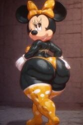 ai_generated disney female halloween maplecat minnie_mouse public_domain thighhighs