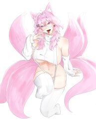 big_ass big_breasts big_butt fluffy_tail fox fox_ears fox_girl glasses kitsune kitsune_youkai pink_eyes pink_hair pink_tail pink_tails roblox roblox_avatar robloxian tail tails tongue tongue_out tongue_piercing virgin_killer_sweater