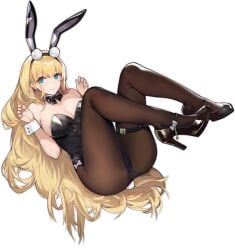 azur_lane big_breasts bunnysuit game laying_down north_carolina_(azur_lane) north_carolina_(the_heart's_desire)_(azur_lane) official_art