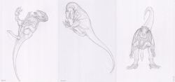 2023 absurd_res allosaurid allosaurus animal_genitalia animal_penis ass becoming_erect biped bodily_fluids bone_frill claws cloaca cloacal_penis dinosaur erection feet feral frill_(anatomy) front_view full-length_portrait genital_fluids genitals graphite_(artwork) hi_res hindpaw invalid_tag looking_at_genitalia looking_at_penis looking_at_viewer looking_under_tail lying monochrome multiple_images nude on_side open_mouth paws penis portrait precum precum_string prehistoric_species presenting presenting_hindquarters pubic_boot raised_tail reptile scales scalie shocked side_view simple_background smile spiked_penis spikes spikes_(anatomy) standing tail teeth theropod throat tongue traditional_media_(artwork) unusual_anatomy unusual_genitalia unusual_penis white_background zw3