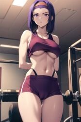 ai_generated cowboy_bebop faye_valentine large_breasts purple_hair