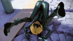1boy 3d adrien_agreste animal_ears ass bell belt black_bodysuit black_gloves blonde_hair bodysuit bricks cat_ears cat_noir cat_staff city_background clothed clothed_male crotch domino_mask embarrassed fallen femboy gloves green_eyes ground inverted_pose latex male male_only mask miraculous:_tales_of_ladybug_and_cat_noir miraculous_ladybug non-nude official_art on_back questionable rooftop rooftop_view screencap screenshot short_hair skin_tight smiling solo solo_male spread_legs staff superhero tight_clothing upside-down