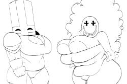 bbw castle_crashers chubby cleavage clown cromb89 orange_princess orange_princess_(castle_crashers) overflowing_breasts pink_knight tagme