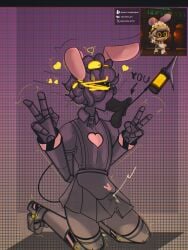 1boy 1femboy anon bunny_ears bunny_teeth cum cum_on_self cumshot cute erection gay glitch_productions line_art loving_it madlness maid maid_jax_(the_amazing_digital_circus) maid_uniform male_only murder_drones n_(murder_drones) on_knees peace_sign prostate prostate_orgasm reference_image robot shy simple_background simple_coloring submissive submissive_male sucking sucking_penis tail yellow_eyes