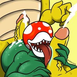 anal anal_sex anthro ass big_breasts big_butt big_penis bodily_fluids breasts cum cum_in_ass cum_inside ejaculation elemental_creature eyeless female flora_fauna genital_fluids genitals green_body group hi_res huge_breasts huge_butt koopa koopa_troopa licking male male/female mario_(series) mario_bros nintendo oral penetration penile penile_penetration penis penis_in_ass penis_lick piranha_plant plant reptile scalie sex tibbs tongue tongue_out trio turtle