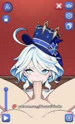 1boy 1girls 2d 2d_animation ai_assisted animated big_penis blowjob blowjob_face breath cum cum_in_mouth cumshot deepthroat female furina_(genshin_impact) game gameplay gameplay_mechanics genshin_impact hoyoverse light-skinned_female mihoyo mp4 my_hardcore_harem necwaiworks orgasm patreon_logo patreon_url patreon_username penis self_upload sex sexual sound sucking sucking_penis tagme uncensored video video_games
