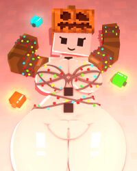 1girls 2025 3d big_breasts bondage breasts christmas christmas_decorations christmas_light_bondage christmas_lights coresvoid curvy curvy_body curvy_female curvy_figure curvy_hips curvy_thighs digital_media_(artwork) elemental_creature female female_only golem golem_(minecraft) hi_res holidays horny_female huge_breasts humanoid merry_christmas mine-imator minecraft minecraft_mob mojang nude nude_female object_head outside plant pumpkin pumpkin_head pussy simple_background smile snow snow_creature snow_girl snow_golem snow_golem_(minecraft) snowing snowman snowwoman solo solo_female thick_thighs wet_pussy white_body