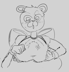 bear blush boobjob bow bowtie bulge clothed clothes clothing cuddle_team_leader fortnite fortnite:_battle_royale heart-shaped_pupils heart_eyes human large_bow outercourse paizuri paizuri_under_clothes pov suit surprised