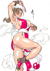 1girls big_breasts breasts busty cleavage fatal_fury female female_only king_of_fighters kunoichi mai_shiranui millefeuille ninja snk solo tagme