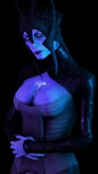 1girls 3d alien_girl asari breasts cleavage cumshot female female_only mass_effect matriarch_benezia poster sfm skeletron27 solo solo_female source_filmmaker