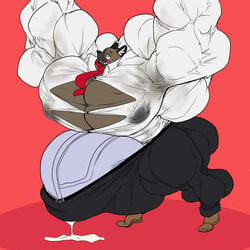 abs aggressive_retsuko aggretsuko biceps bodybuilder cum cum_puddle furry furry_only haida haida_(aggretsuko) hyper hyper_balls hyper_bulge hyper_genitalia hyper_muscles hyper_penis hyper_testicles leaking_cum male male_focus male_only muscle muscles muscular muscular_anthro muscular_arms muscular_ass muscular_back muscular_legs muscular_male muscular_thighs nipples pecs poodledoodles precum sanrio smooth_fur tight_clothing veins veiny_penis