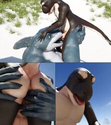 3d_(artwork) 5_fingers 5_toes absurd_res anal anal_fingering anthro balls beach belly big_balls big_penis bigjoppa biped black_body carpet_shark carrying cetacean chubby_male deep_throat delphinoid digital_media_(artwork) duo feet fellatio fin fingering fingers fish foreskin genitals head_fin hi_res holding_object huge_cock humanoid_feet humanoid_genitalia humanoid_hands humanoid_penis hyper hyper_genitalia hyper_penis male male/male mammal marine navel nipples oceanic_dolphin oral orca overweight overweight_male penile penis sand seaside sex shark size_difference slightly_chubby sunbathing surfboard thick_thighs toes toothed_whale whale_shark white_body