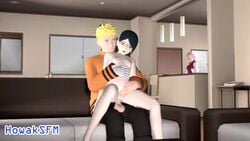 1boy 1girls 2girls 3d age_difference animated asian asian_female asian_male bandaged_arm black_hair boruto:_naruto_next_generations censored clothed_male_nude_female glasses hand_on_breast hand_on_pussy howak naruto naruto_(series) on_couch parted_bangs penetration reverse_cowgirl_position sakura_haruno sarada_uchiha shorter_than_10_seconds small_breasts sound uzumaki_naruto vaginal vaginal_penetration vaginal_sex video yellow_hair