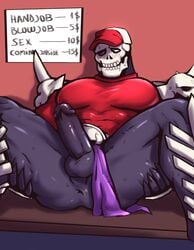 1boy ass balls big_sub blush bodily_fluids bone clothing english_text gay genitals hat headgear headwear hi_res humanoid kunio-kun male male_only mask not_furry pecks penis presenting_ass river_city_girls skeleton skull_mask skullmageddon solo text vaseragasnut