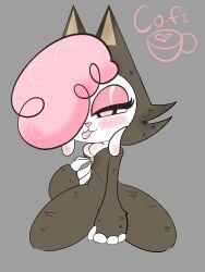 anthro bovid bovine caprine chested chikn_nuggit cofi_(chikn_nuggit) female flat genitals hips mammal nipples pussy sheep solo thick thighs wide