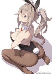 1girls ass barbara_(genshin_impact) big_breasts blonde_hair blue_eyes blush breasts bunny_ears bunny_girl bunny_tail bunnysuit genshin_impact nipples simao simao_(x_x36131422) thick_ass thick_thighs thighs tight_clothing twin_drills