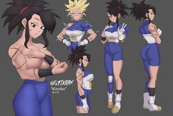 1girls armor black_hair blonde_hair bubble_butt dragon_ball female_only flytrapxx large_breasts muscular muscular_female oc original_character peace_sign ponytail saiyan saiyan_armor scar solo solo_female super_saiyan super_saiyan_2 vegeta_(cosplay)