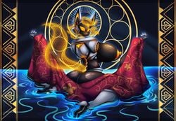 2019 android anthro areola armor artist-apptentice587 asian_clothing ass big_breasts bodily_fluids breasts canid canine clothing cybernetics digital_media_(artwork) dripping east_asian_clothing eyeless faceless female fox genital_fluids heart hi_res huge_breasts japanese_clothing kimono kitsumy_(artist-apprentice587) looking_back machine mammal nipples nude robot solo thick_thighs wet