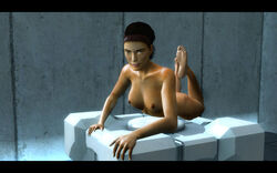 1girls 3d alyx_vance completely_nude completely_nude_female feet female female_only garry's_mod half-life half-life_2 human human_female human_only nude nude_female portal_(series) soles solo weighted_storage_cube