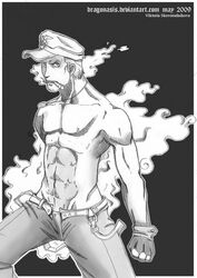 1boy akuma_no_mi dragonasis male male_only moku_moku_no_mi one_piece smoker_(one_piece) solo straight_hair