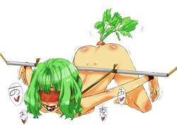 blindfold bondage breasts female gag green_hair macross macross_frontier ranka_lee