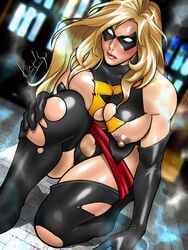 1girls avengers carol_danvers female kat's marvel ms._marvel_(carol_danvers) smooth_skin solo