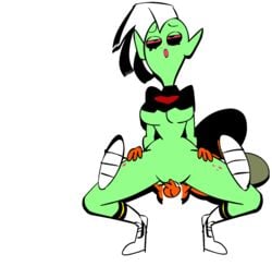 2021 ahegao alien alien_girl animated balls big_breasts big_penis black_eyes bottomless breasts brown_fur clitoris clothed clothing converse crop_top cum cum_in_pussy disney disney_channel disney_xd duo female female_on_top footwear freckles full_body green_skin hat heart humanoid large_breasts larger_female legwear lord_dominator makeup male minus8 on_top penis pink_sclera pointy_ears pussy sex shirt shoes size_difference smaller_male sneakers socks squatting star_nomad straight tube_socks underboob vaginal_penetration wander_(wander_over_yonder) wander_over_yonder white_hair