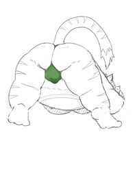 2021 anthro asian_clothing balls_outline belly blue_body blue_fur clothing east_asian_clothing felid fundoshi fur genital_outline green_clothing green_fundoshi green_underwear hi_res humanoid_hands jack-o'_pose japanese_clothing kemono male mammal overweight overweight_male panthera7uncia pantherine pose raiden_shin'emon sengoku_puzzle simple_background solo tiger underwear video_games white_background white_body white_fur