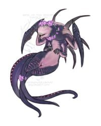 alien evolve female flower_in_hair nude teeth wraith_(evolve)