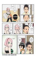 big_ass big_breasts big_butt biggies00 blush boner boruto:_naruto_next_generations bra bubble_ass bubble_butt cheating cheating_husband cheating_wife comic dialogue green_eyes huge_breasts nara_shikamaru naruto naruto_(series) netorare nose_blush ntr pants pink_hair rock_lee sakura_haruno smile smiling smirk smirking story text uzumaki_naruto