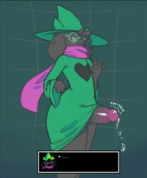 ... 1boy 2d anthro anthro_male anthro_only black_fur blush caprine clothed clothing deltarune dialogue embarrassed fur furry furry_male furry_only humanoid humanoid_male humanoid_only male male_only mammal mammal_humanoid penis ralsei solo speech_bubble tinysmallman undertale_(series)