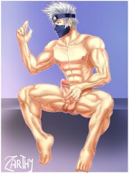 1boy hatake_kakashi male male_nipples male_only masturbation muscular_male naruto nude_male penis solo_male tagme zarthy000