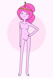 >:( 1girls adventure_time anserhours breasts casual_nudity female female_only frown looking_at_viewer nipples nude nude_female princess_bubblegum pussy solo