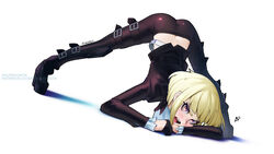 1boy ass ass_up aurahack femboy girly jack-o_pose lio_fotia looking_at_viewer male male_only promare solo spread_legs tagme top-down_bottom-up