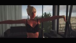 1080p 1girls 3d angela_ziegler animated black_lingerie blonde_hair cakeofcakes dancing female_only garter_belt lingerie mercy music overwatch overwatch_2 pale-skinned_female solo sound stockings swiss tagme video